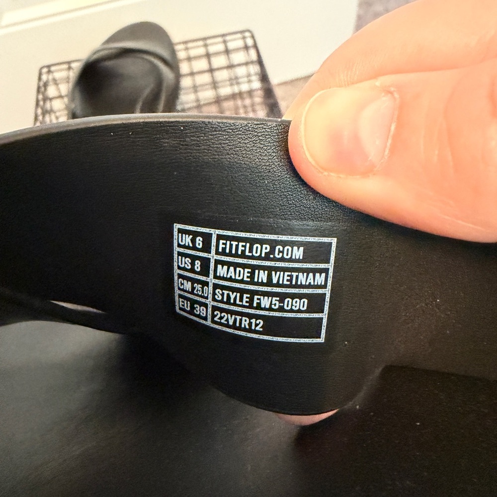 Fitflop Black Crisscross Slide Sandals - Picture 6 of 8